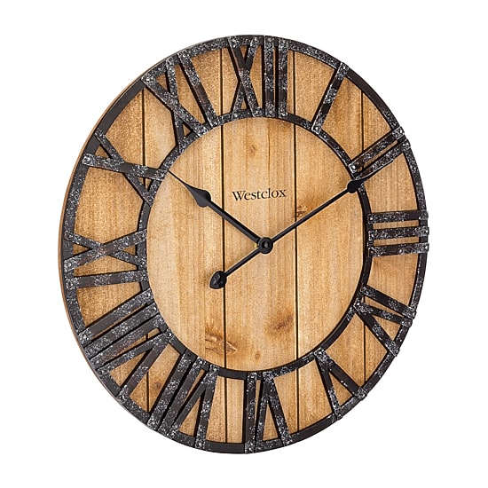 Westclox 16" Wood Plank Wall Clock