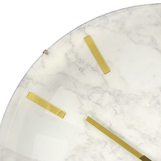 Westclox Large White Marble Dial Wall Clock
