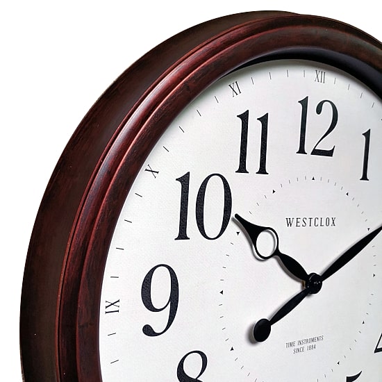 Westclox 20" Woodgrain Finish Wall Clock