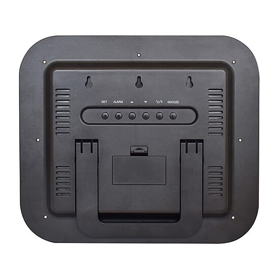 Westclox Black Digital With Date & Temp Silent/Non-Ticking Wall Clock