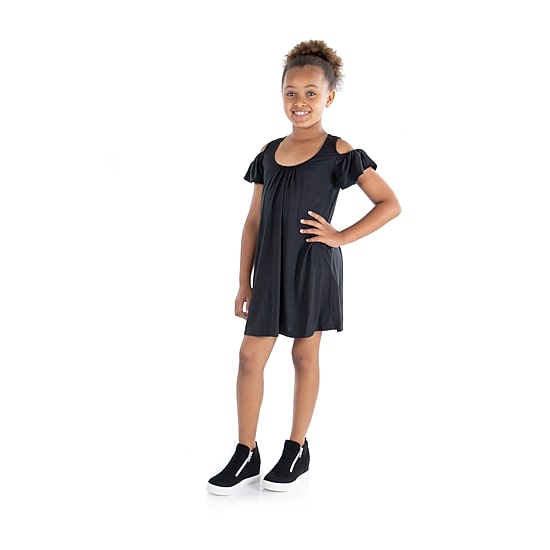 24sevenkid Big Kid Girls Short Sleeve Knit A-Line Dress