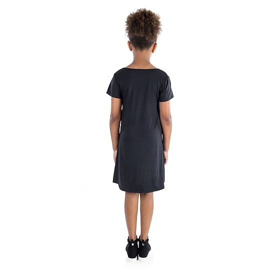24sevenkid Big Kid Girls Fitted Short Sleeve Knit A-Line Dress