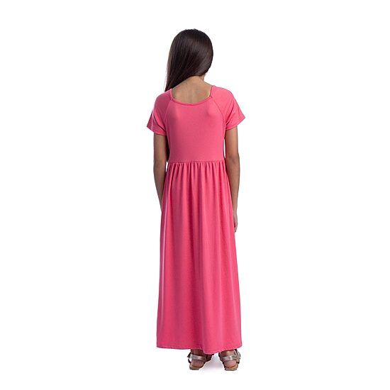 24sevenkid Big Kid Girls Short Sleeve Maxi Dress