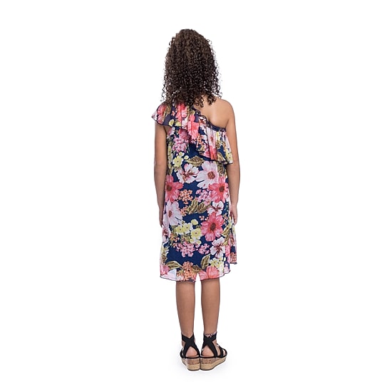 24sevenkid Big Kid Girls Sleeveless One Shoulder A-Line Dress