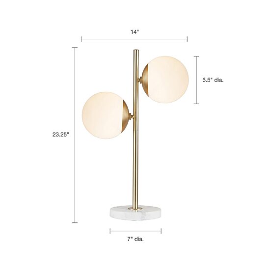INK+IVY Holloway Marble Base Table Lamp
