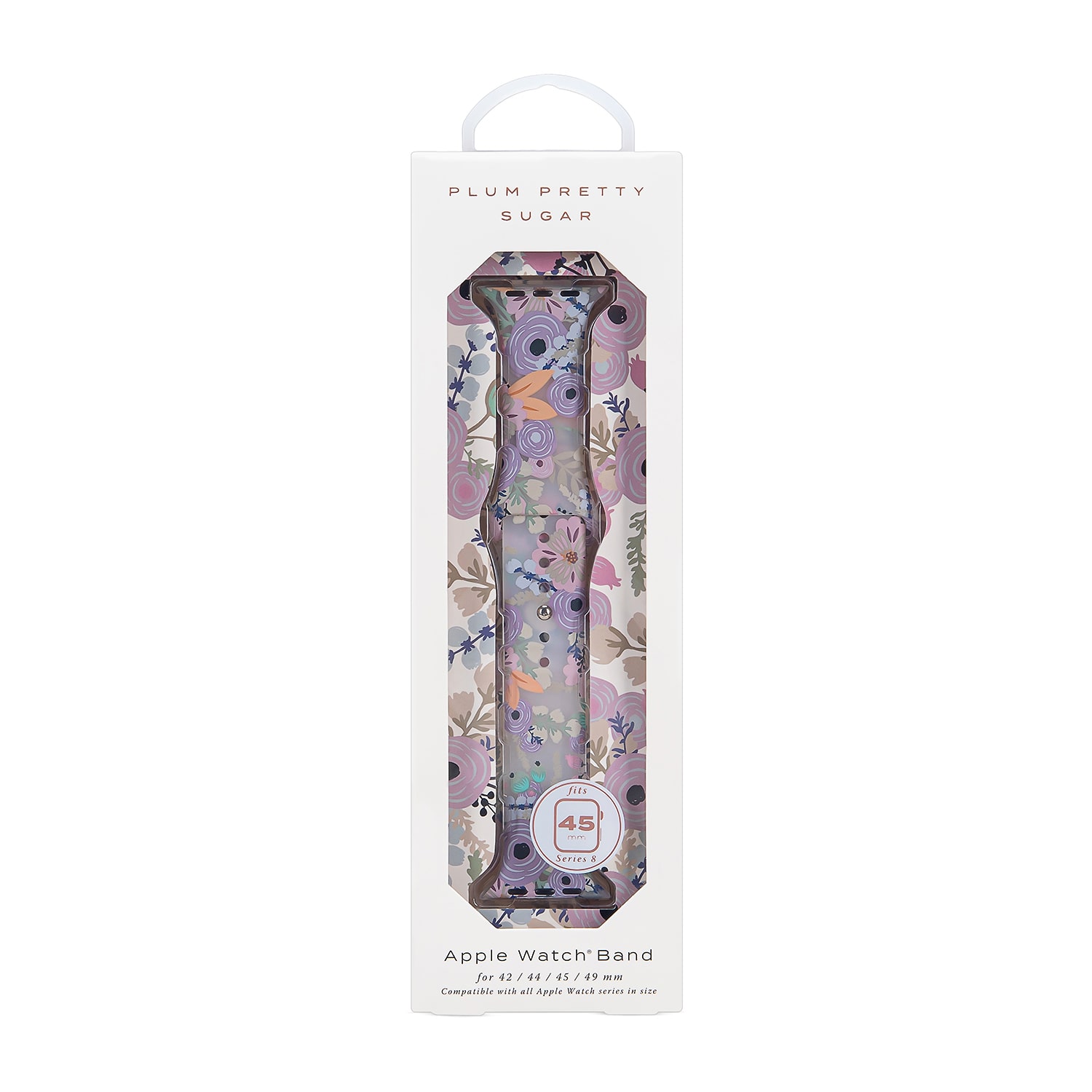 Plum Pretty Sugar Floral Apple Watch Band - Size Large