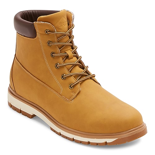 St. John's Bay Mens Brock Block Heel Lace Up Boots, 10 1/2 Medium, Brown