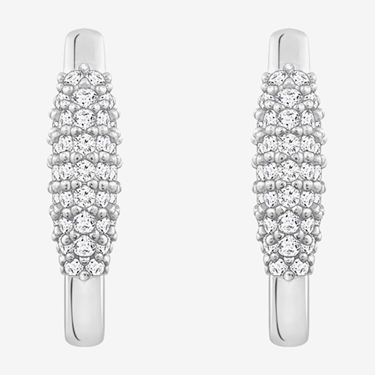 Diamonart Marilyn Monroe Womens White Cubic Zirconia 14mm Hoop Earrings