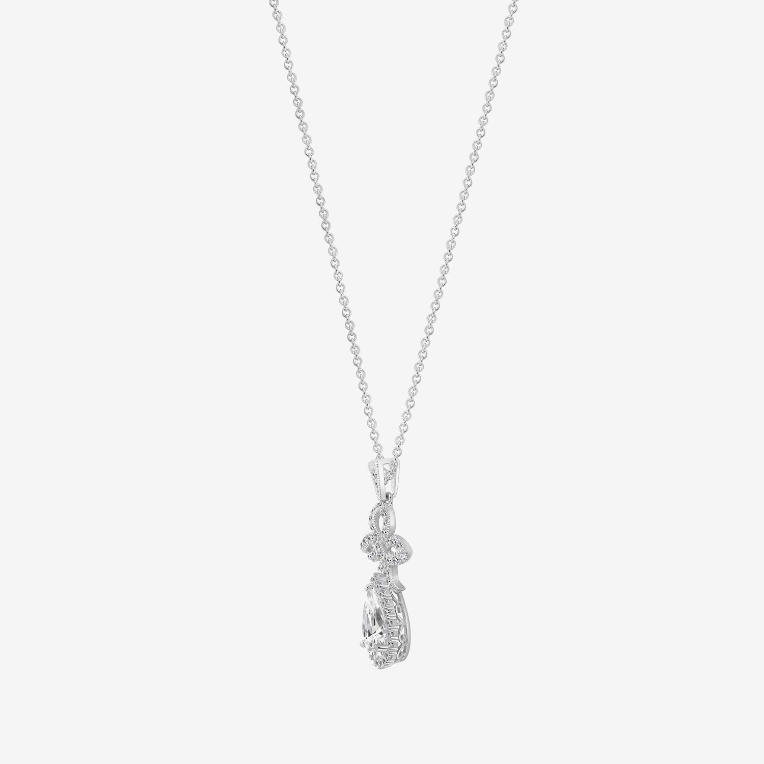 Diamonart Marilyn Monroe Womens 3 7/8 Ct. T.W. White Cubic Zirconia Platinum Over Silver 16 Inch Pendant Necklace