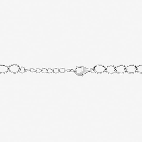 Diamonart Marilyn Monroe Womens White Cubic Zirconia Platinum Over Silver Round Charm Bracelet
