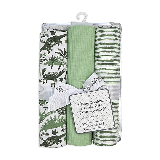 3 Stories Trading Company 3-pc. Swaddle Blanket