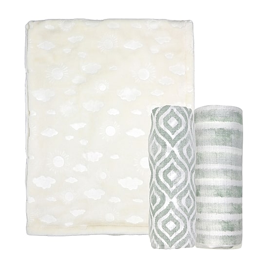 3 Stories Trading Company 3-pc. Baby Blanket