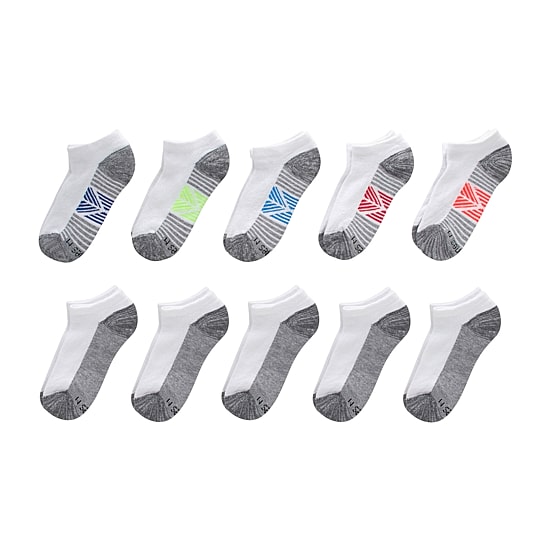 Hanes Little & Big Kid Boys Multi-Pack 10 Pair No Show Socks