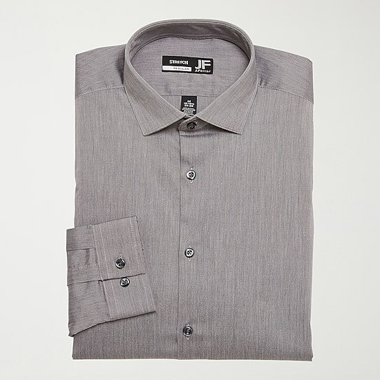 J. Ferrar Ultra Comfort Mens Slim Fit Easy Care Stretch Fabric Long Sleeve Dress Shirt