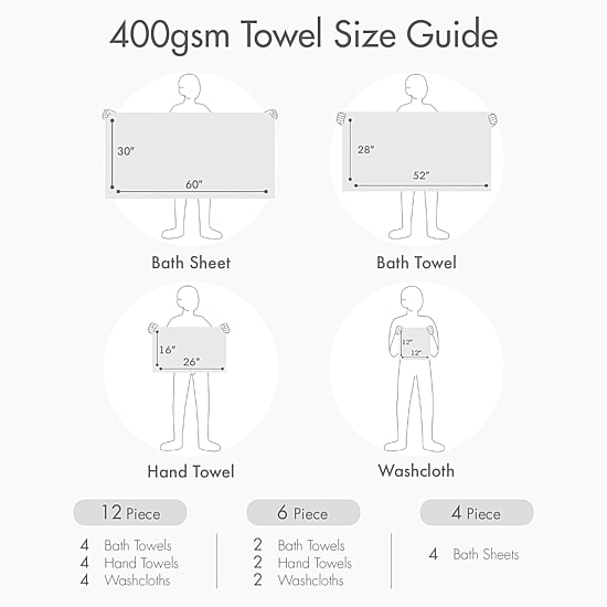 510 Design 100% Cotton 12-pc. Quick Dry Bath Towel Set