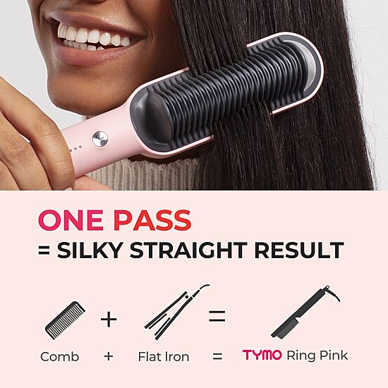TYMO Ring 3d Teeth Fast Heat Up Hair Straightening Comb