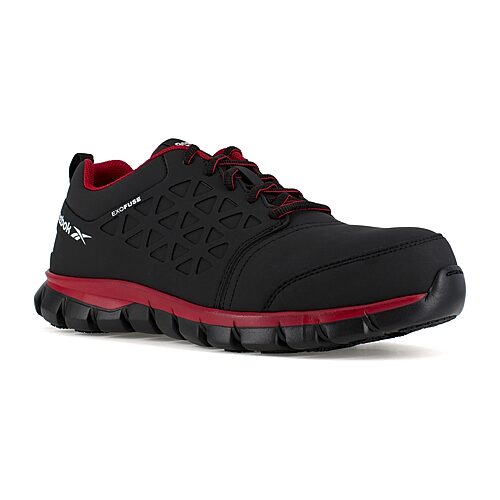Reebok Work 4058 Mens Round Closed Toe Work Shoes, 7 Medium, Black