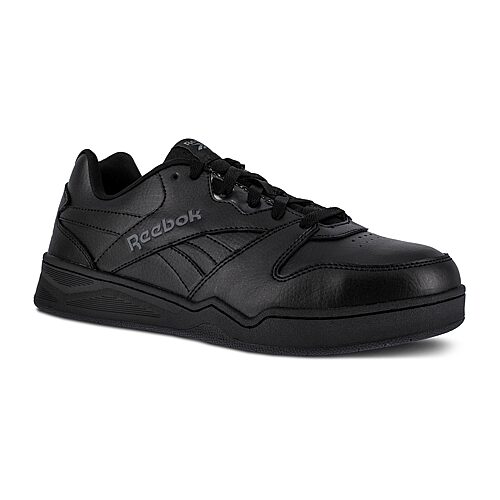 Women's Athletic Shoe, Composite Toe, Leather Upper, Rubber Outsole, Lace Up, Black, 6 1/2 W