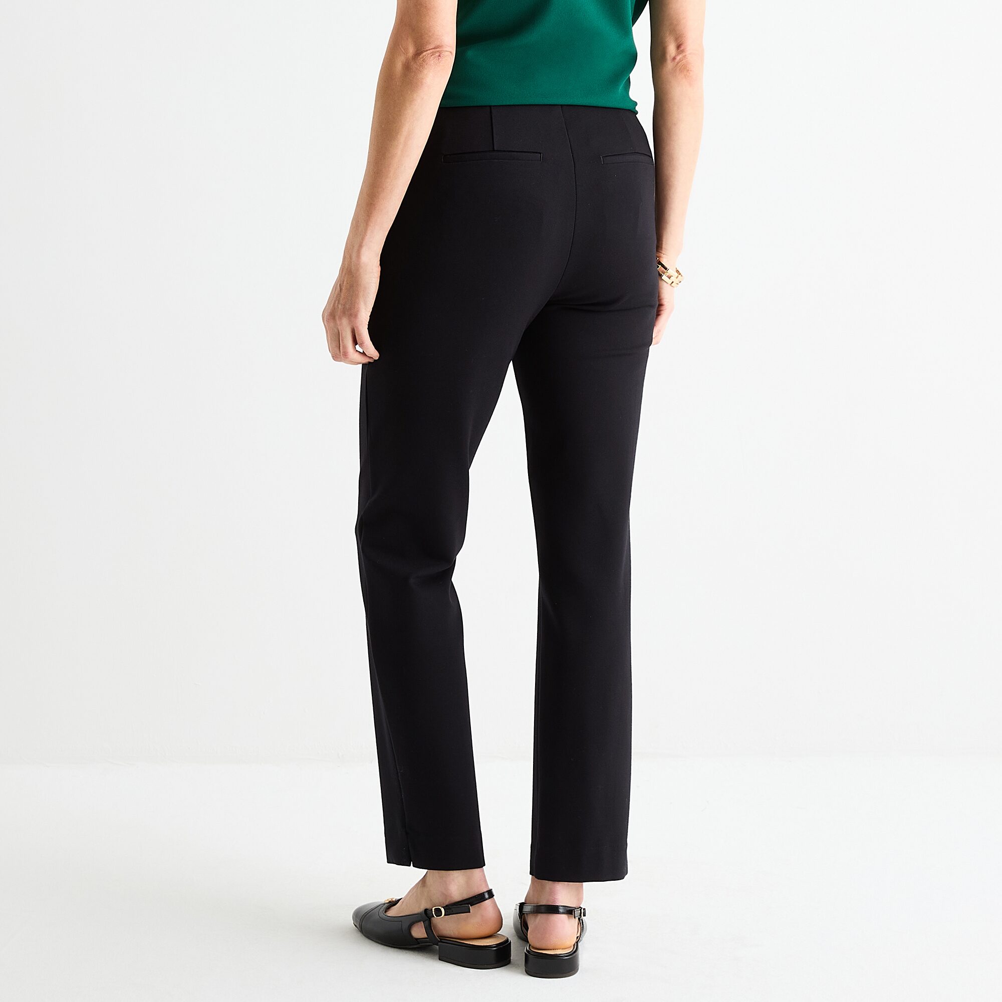 Liz Claiborne Amelia Ponte Womens Straight Pull-On Pant