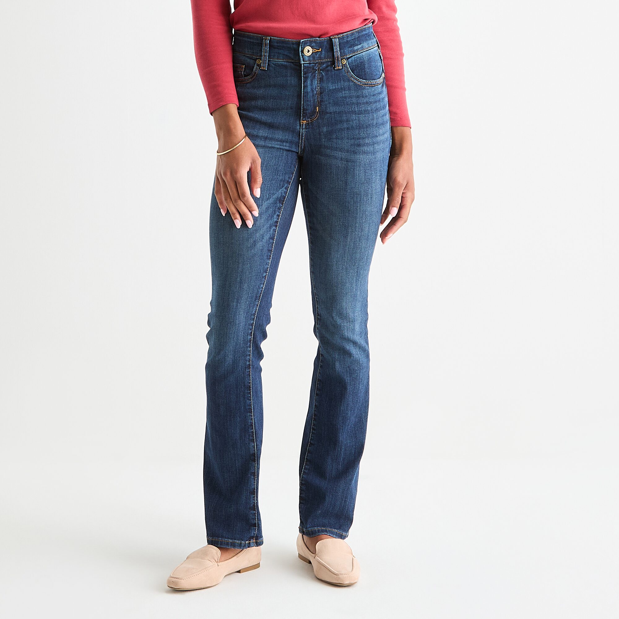 St. John's Bay Womens Mid Rise Bootcut Jean