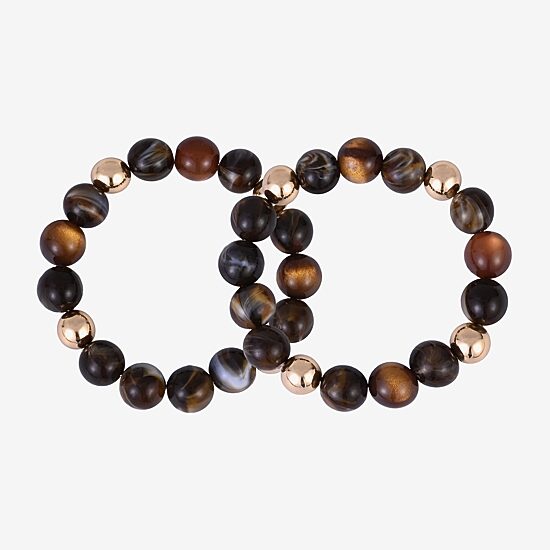 Mixit Womens Circle Beaded Bracelet