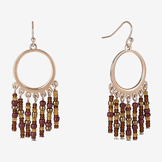 Mixit Womens Oval Drop Earrings, Color: Gold - JCPenney