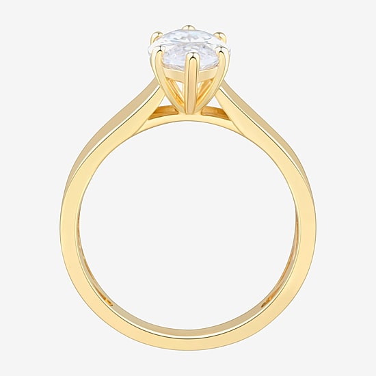 Bridal Addiction Womens 2 CT. T.W. Lab Grown White Diamond 14K Gold Marquise Solitaire Engagement Ring