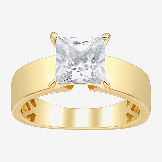 (H-I / Si2) Womens 2 CT. T.W. Lab Grown White Diamond 14K Gold Solitaire Engagement Ring