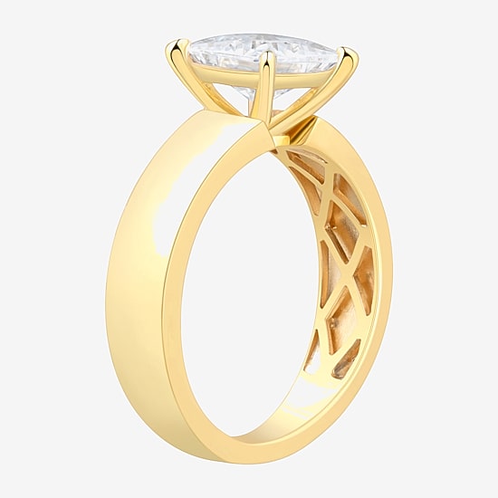(H-I / Si2) Womens 2 CT. T.W. Lab Grown White Diamond 14K Gold Solitaire Engagement Ring
