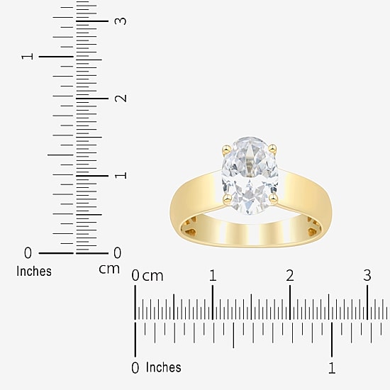 Bridal Addiction (H-I / Si1-Si2) Womens 2 CT. T.W. Lab Grown White Diamond 14K Gold Oval Solitaire Engagement Ring