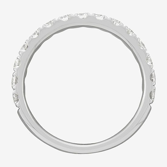 Womens 3/4 CT. T.W. Lab Grown White Diamond 14K White Gold Band