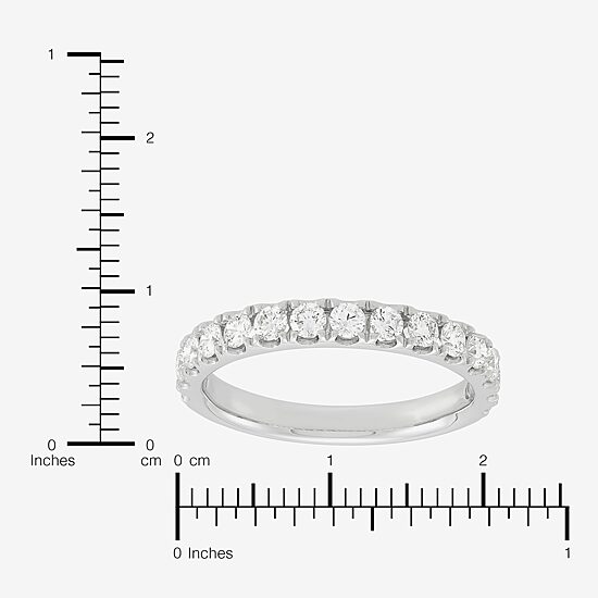 Womens 3/4 CT. T.W. Lab Grown White Diamond 14K White Gold Band