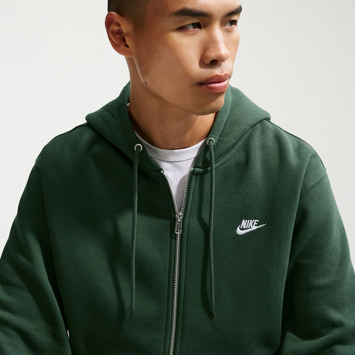 Nike Club Mens Long Sleeve Fleece Zipper Active Hoodie