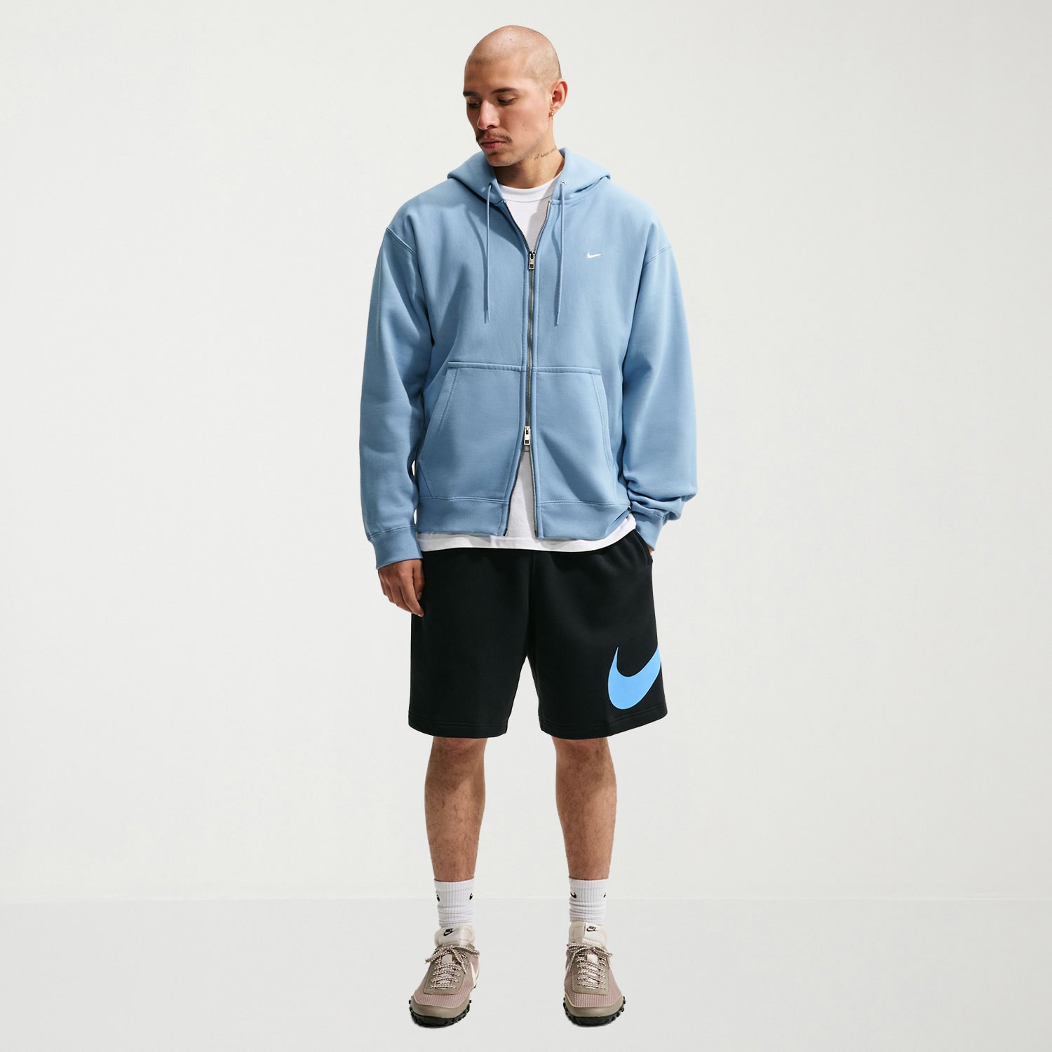 Nike Fleece Mens Mid Rise 11" Basketball Short