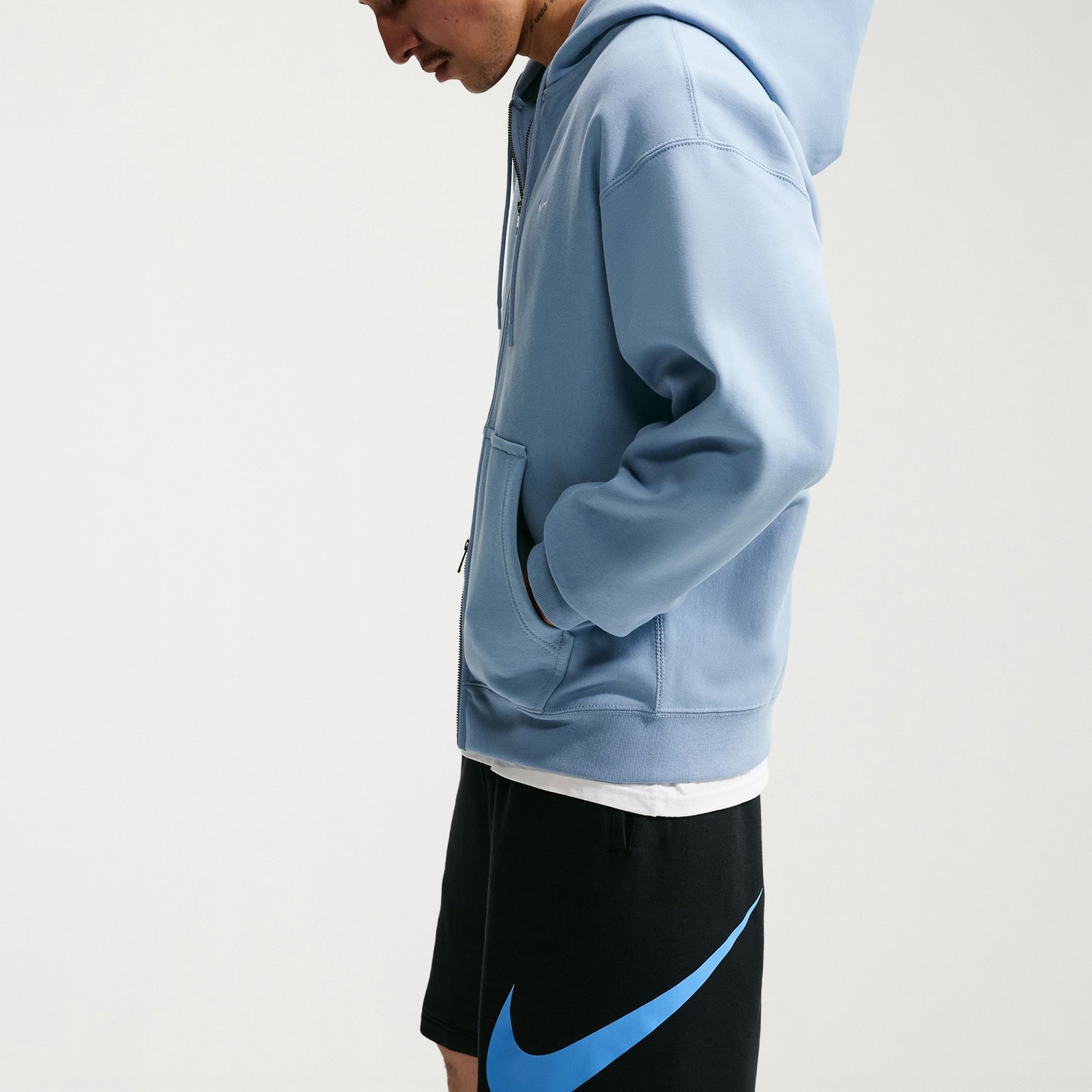 Nike Fleece Mens Mid Rise 11" Basketball Short