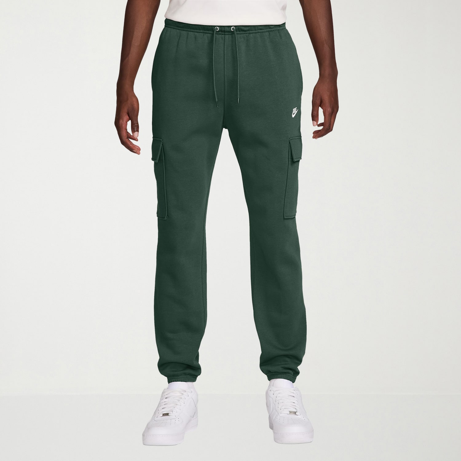 Nike Fleece Mens Cuffed Mid Rise Regular Fit Active Cargo Pant