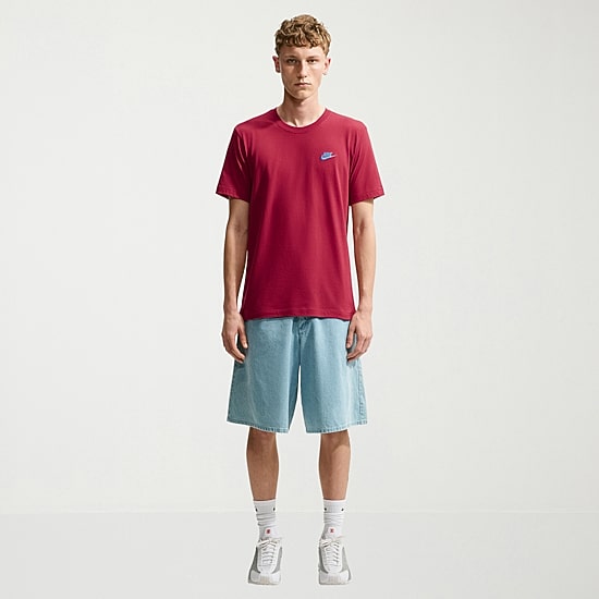 Nike Embroidered Logo Mens Crew Neck Short Sleeve Embroidered Active T-Shirt