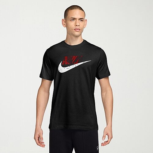 Nike Mens Crew Neck Short Sleeve Classic Fit Graphic T-Shirt, Small, Black