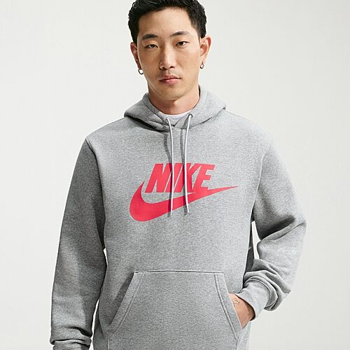 Nike Fleece Mens Long Sleeve Fleece Active Hoodie, X-large, Gray