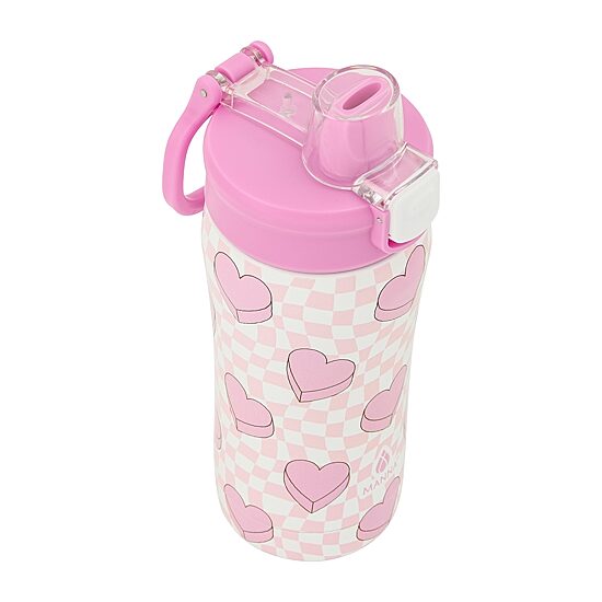 Hydragear Checkered Hearts 16oz. Push Water Bottle