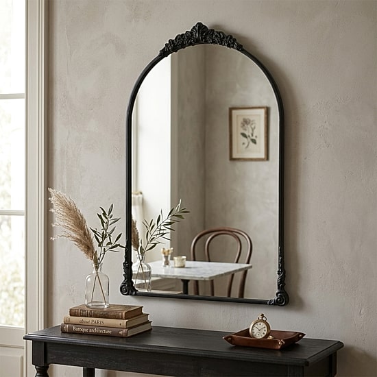 Cheungs Everlaine Modern Victorian Gold Wall Mount Wall Mirror