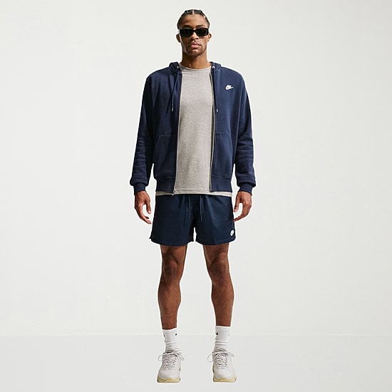 Nike Club Mens Long Sleeve Fleece Zipper Active Hoodie