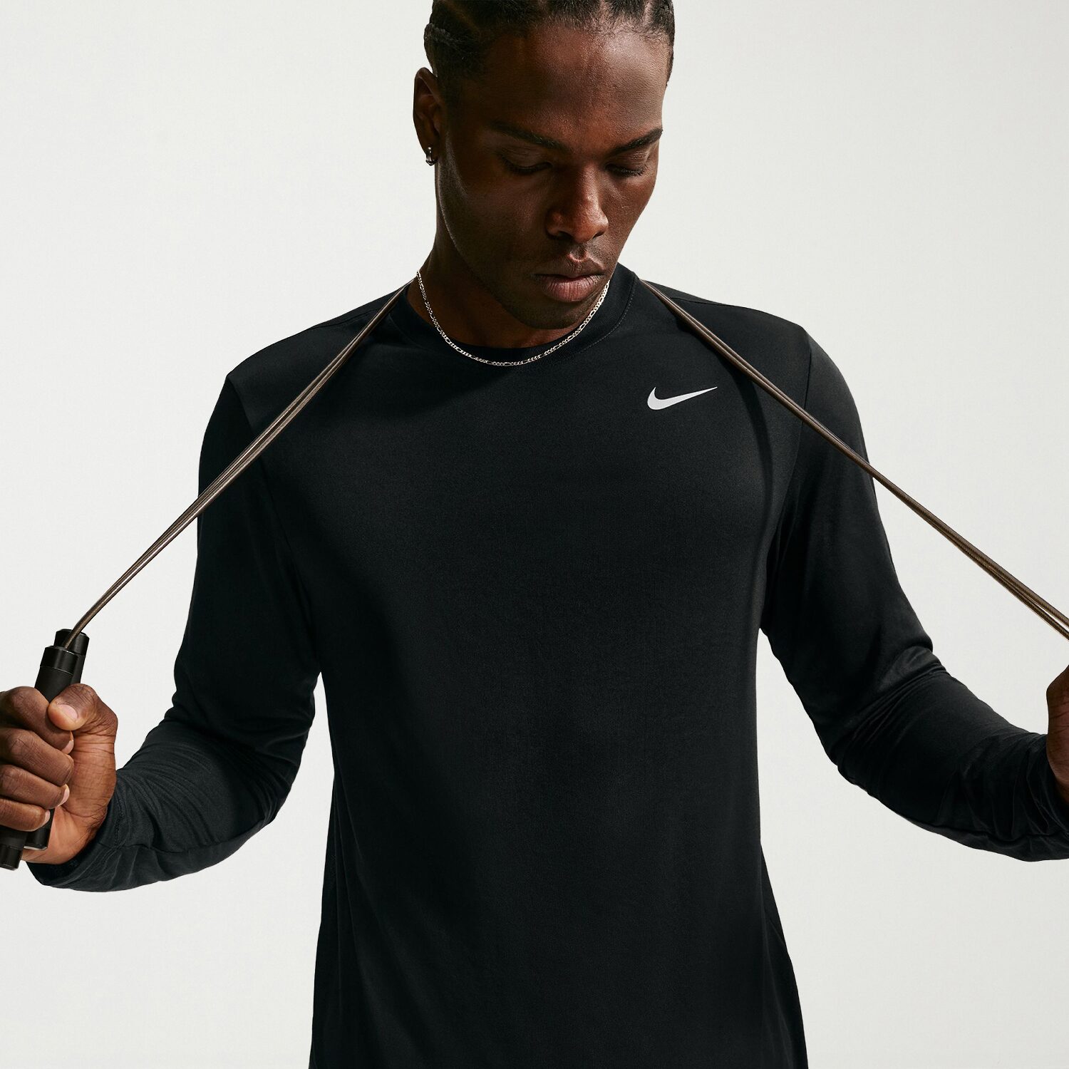 Nike Mens Crew Neck Long Sleeve Quick Dry Active Big and Tall T-Shirt