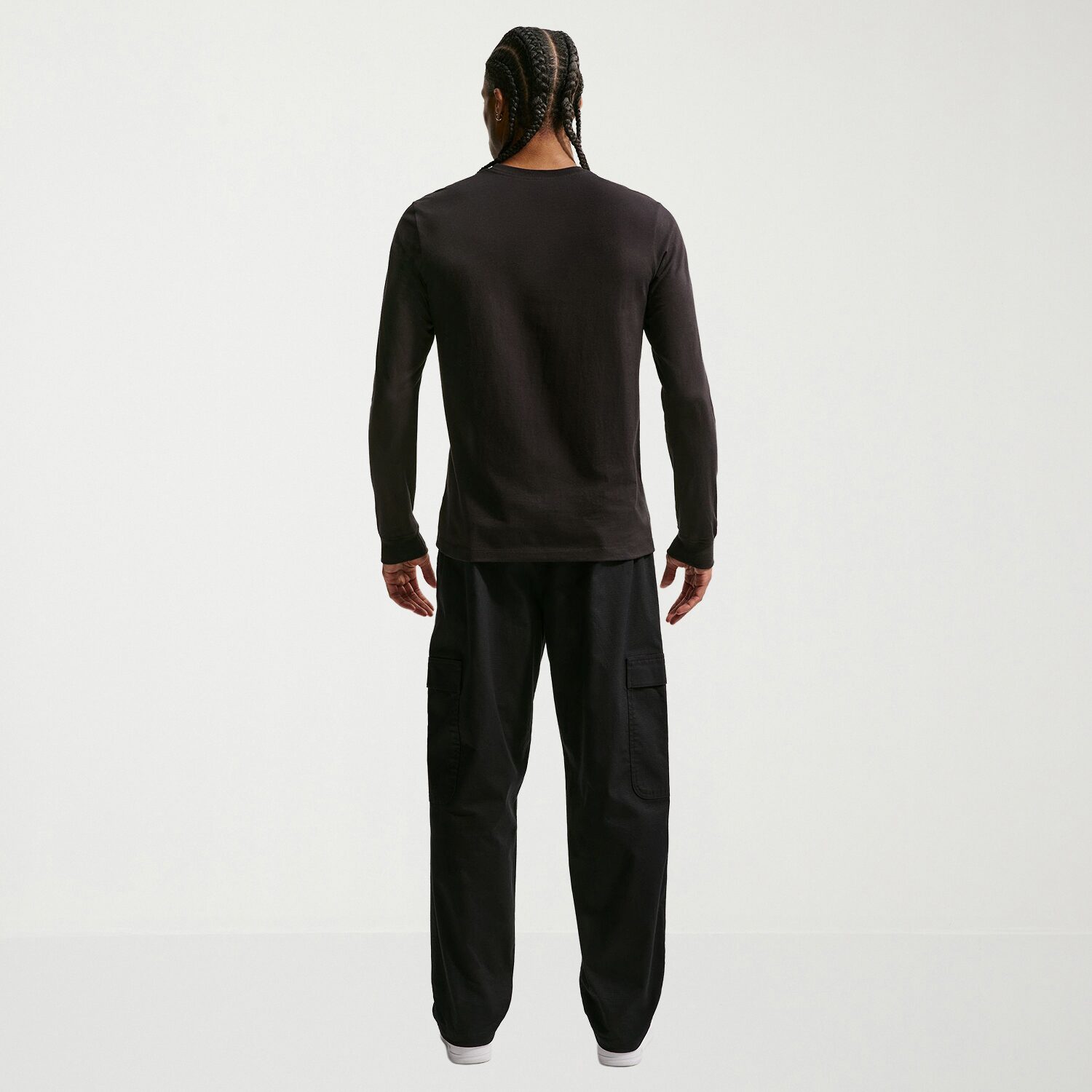 Nike Club Mens Crew Neck Long Sleeve Quick Dry Active Big and Tall T-Shirt
