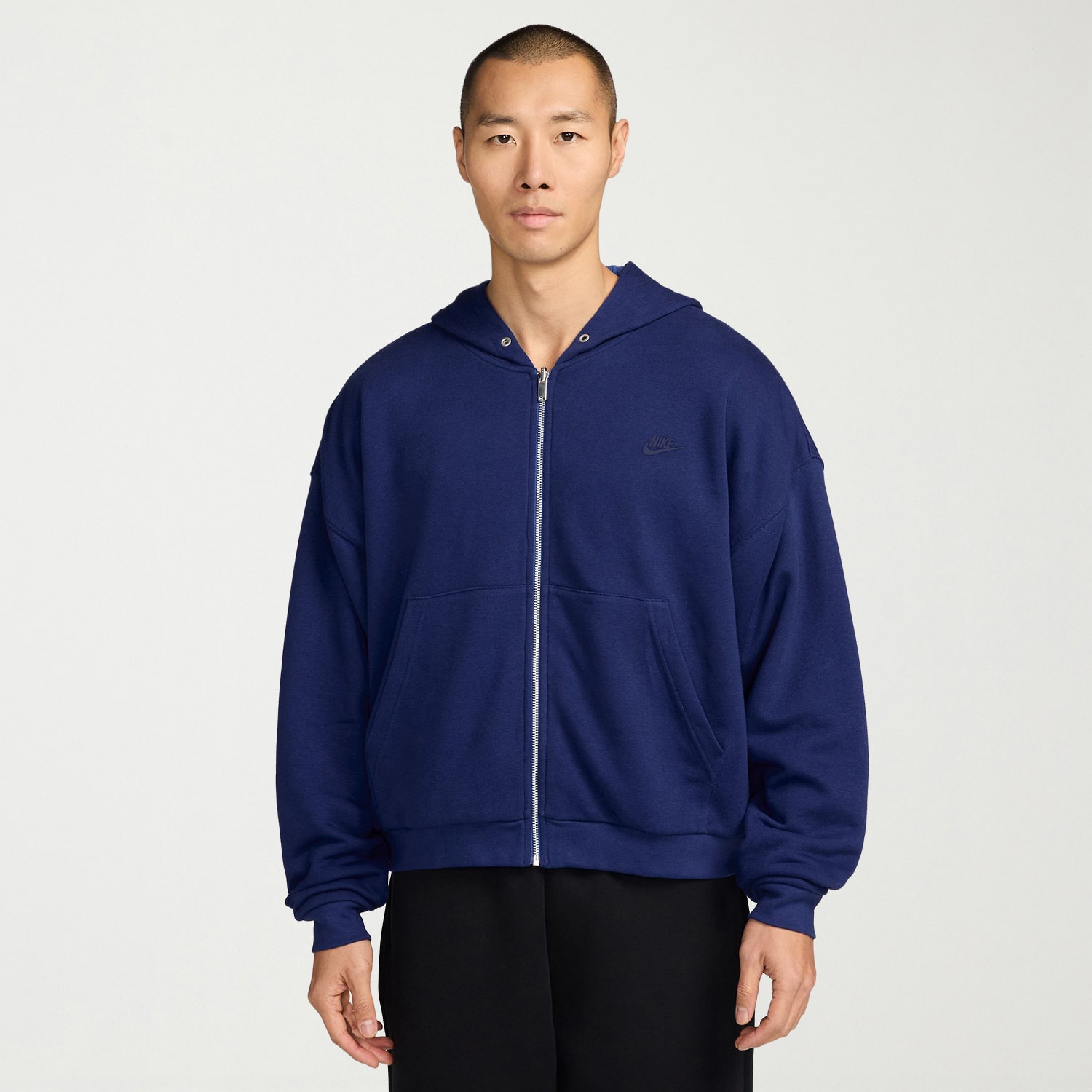 Nike Sweatshirt Mens Long Sleeve Reversible Zipper Active Big and Tall Hoodie