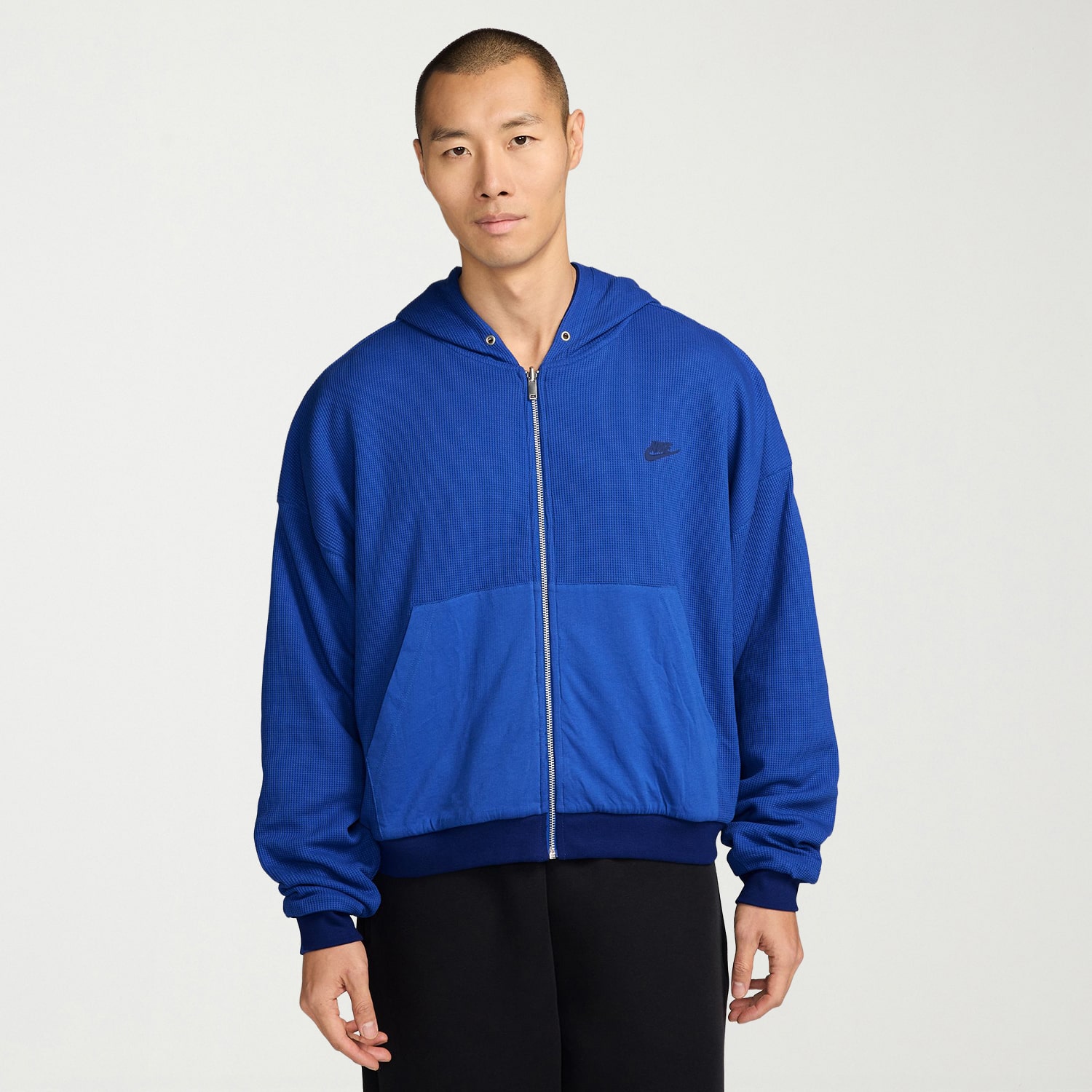 Nike Sweatshirt Mens Long Sleeve Reversible Zipper Active Big and Tall Hoodie