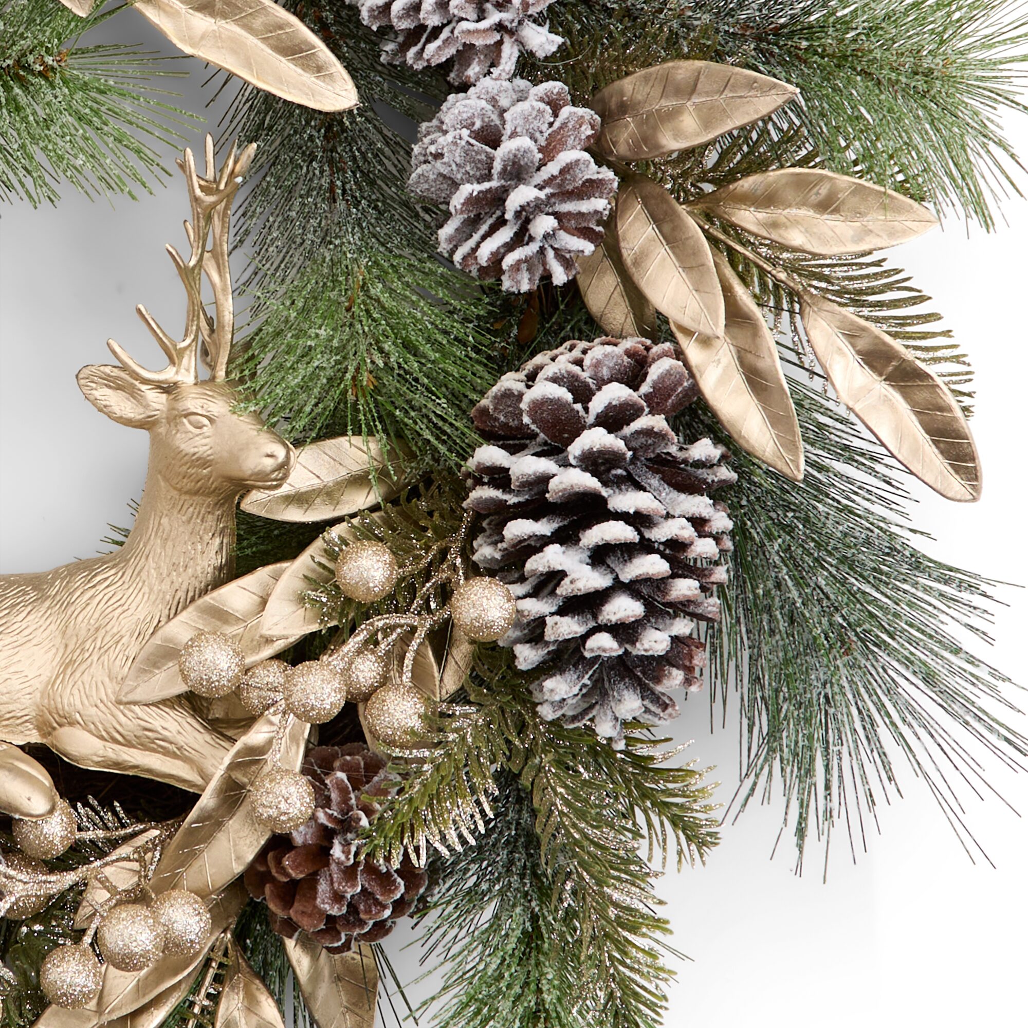 North Pole Trading Co. Reindeer Wreath