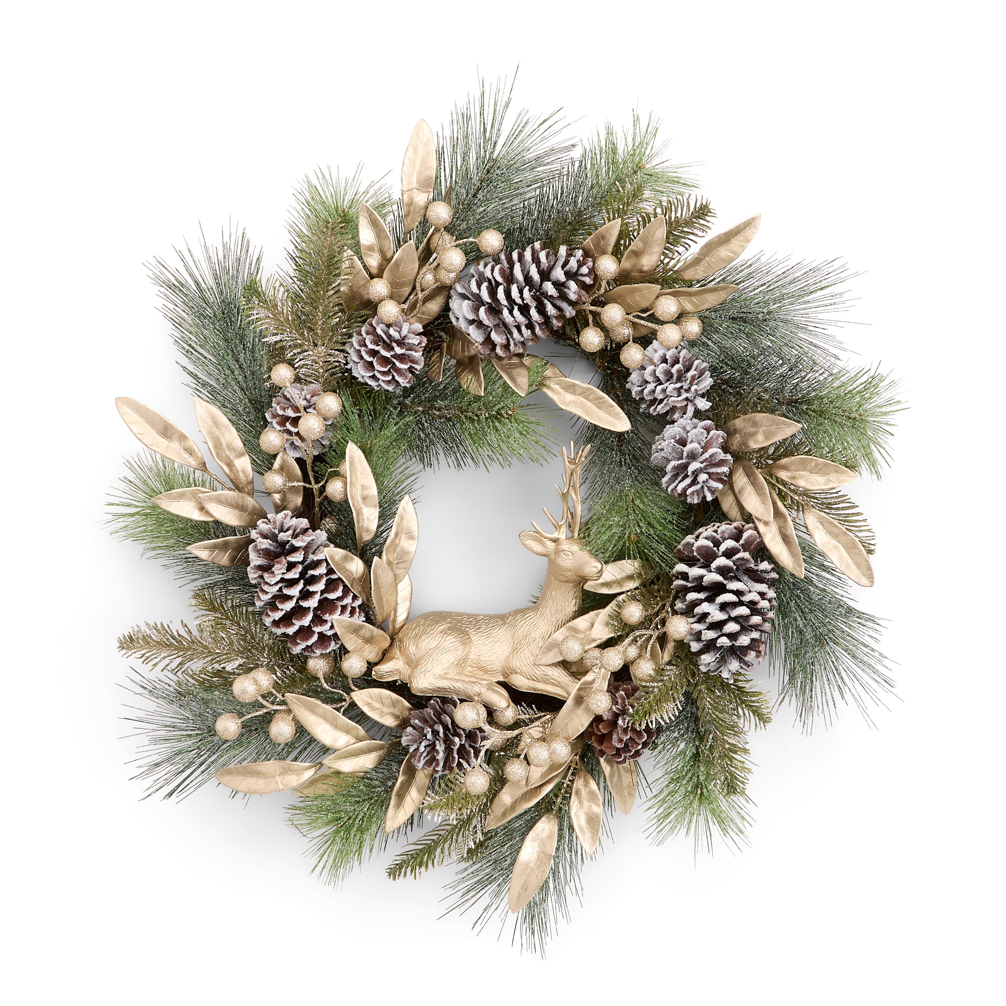 North Pole Trading Co. Reindeer Wreath