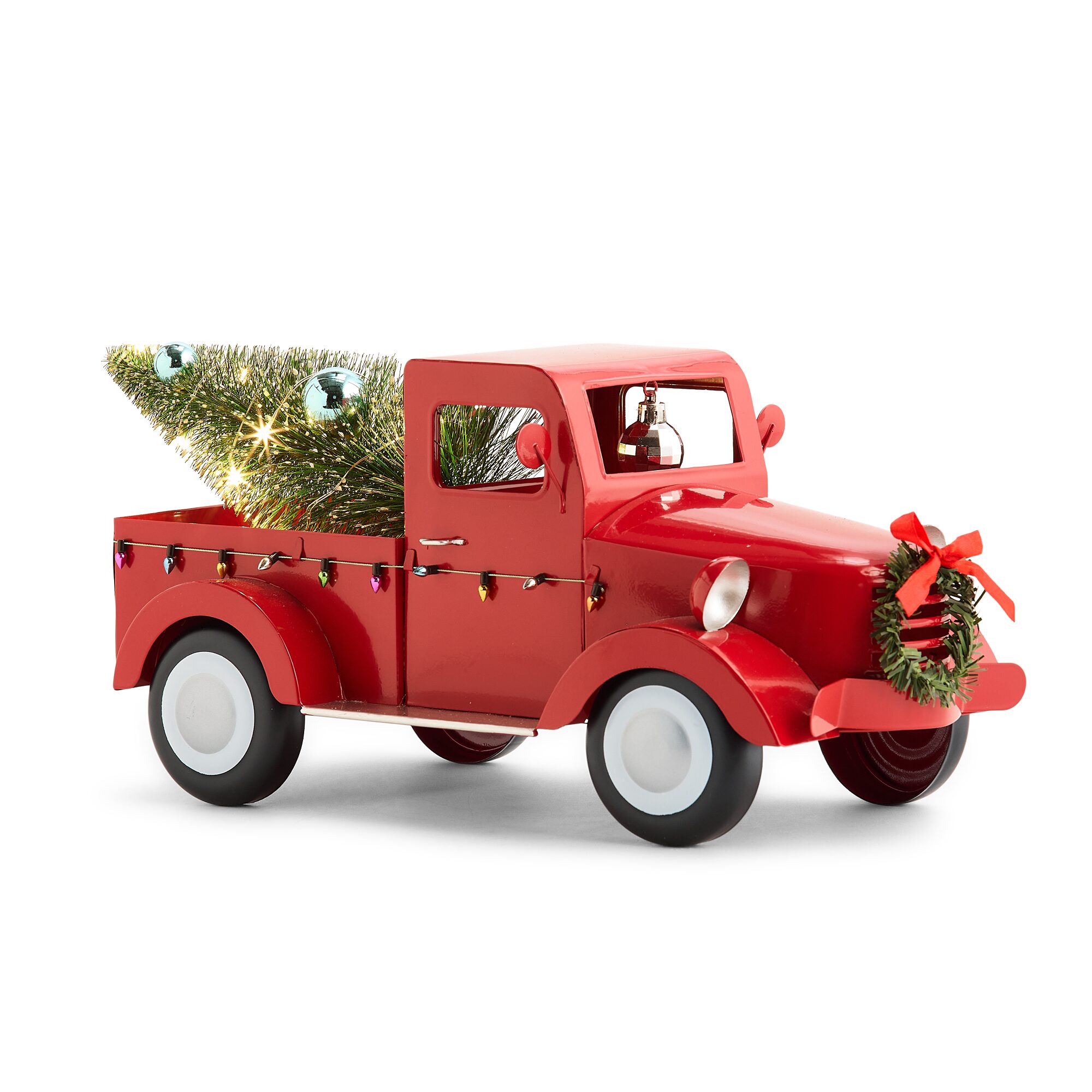 North Pole Trading Co. Red Truck Lighted Christmas Tabletop Decor