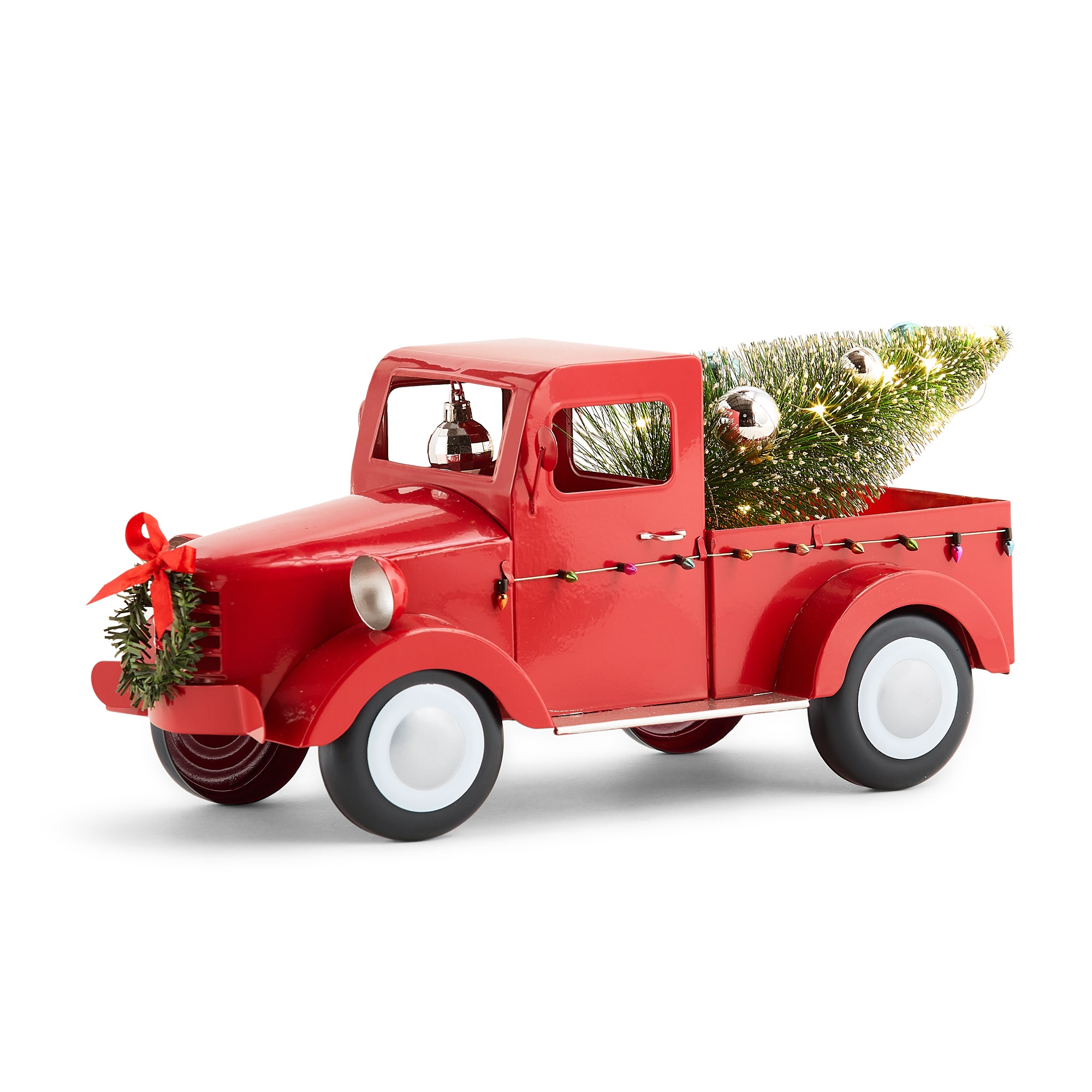 North Pole Trading Co. Red Truck Lighted Christmas Tabletop Decor